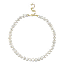CULTURED PEARL TENNIS NECKLACE