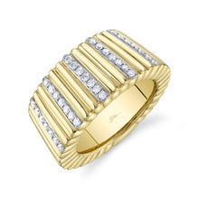 0.43CT DIAMOND RIBBED RING