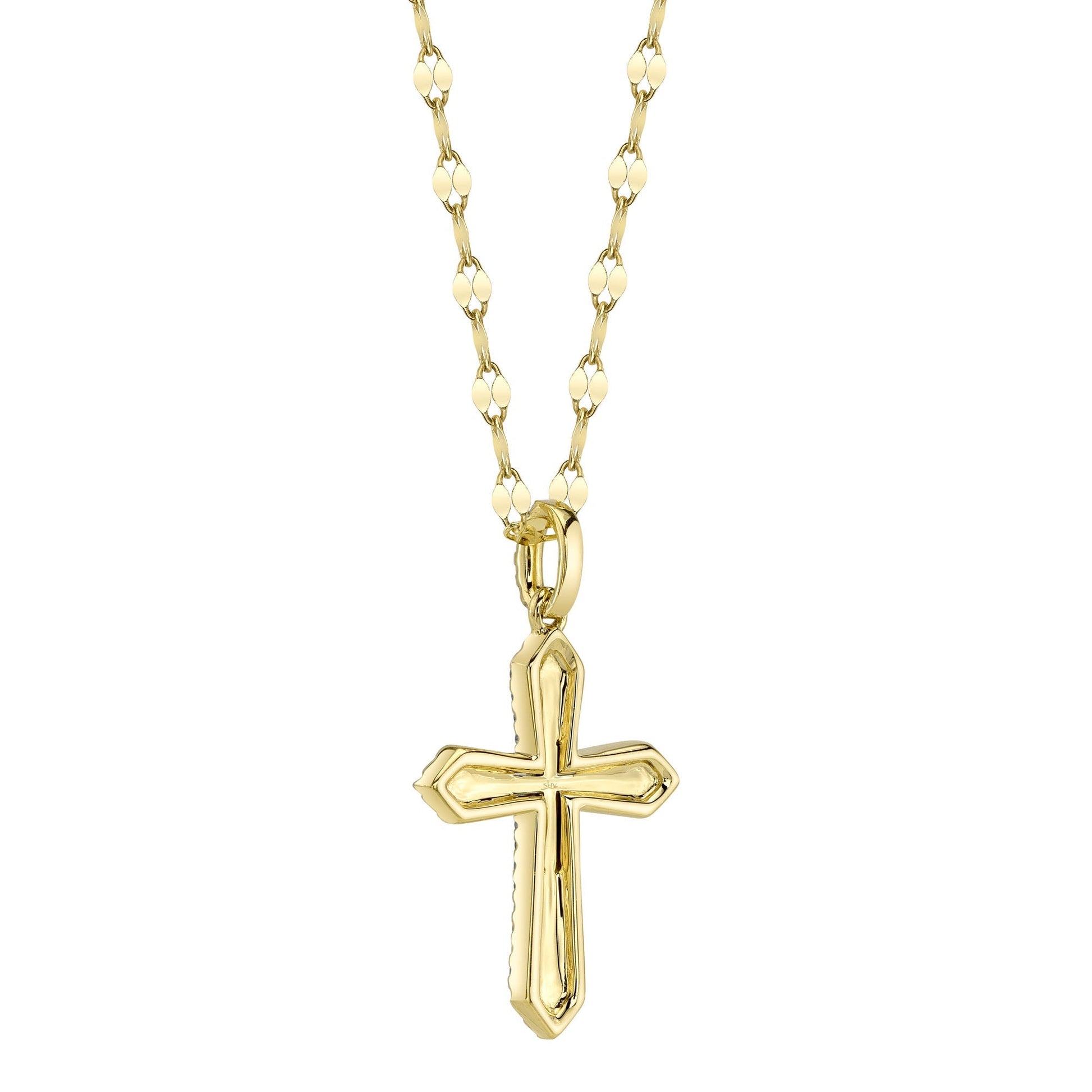 shy-creation-0-17ct-diamond-pave-cross-sparkle-chain-necklace-sc55026012rd
