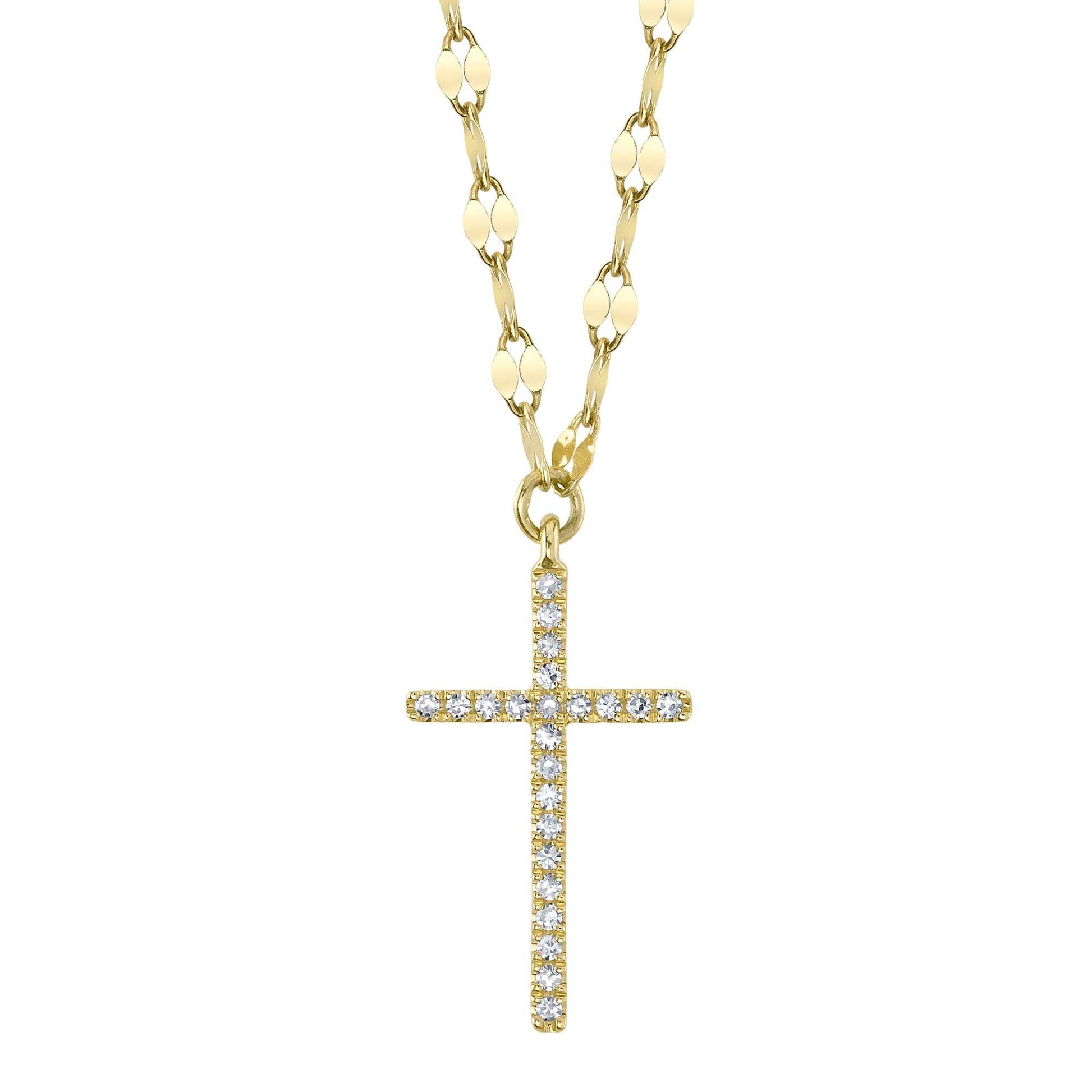 shy-creation-0-06ct-diamond-cross-sparkle-chain-necklace-sc55026066
