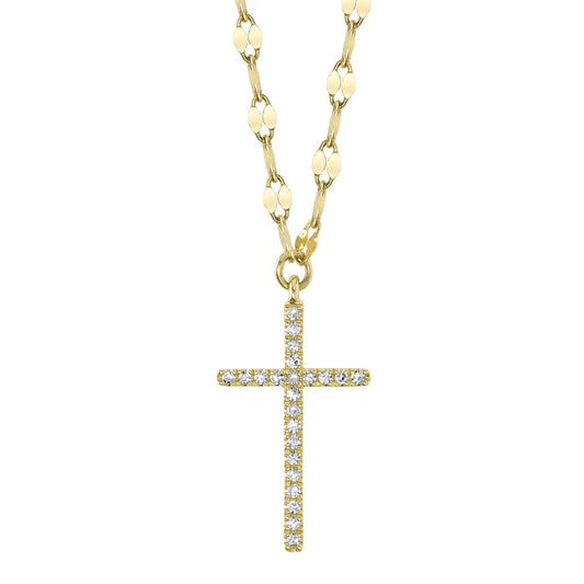 shy-creation-0-06ct-diamond-cross-sparkle-chain-necklace-sc55026066