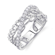 0.34CT DIAMOND LINK BRIDGE RING