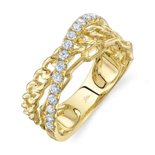 0.34CT DIAMOND LINK BRIDGE RING