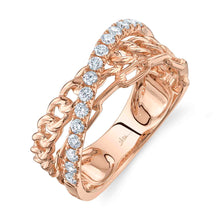 0.34CT DIAMOND LINK BRIDGE RING