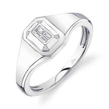 Shy Creation 0.07Ct Diamond Baguette Geo Cut Signet Ring SC55026441