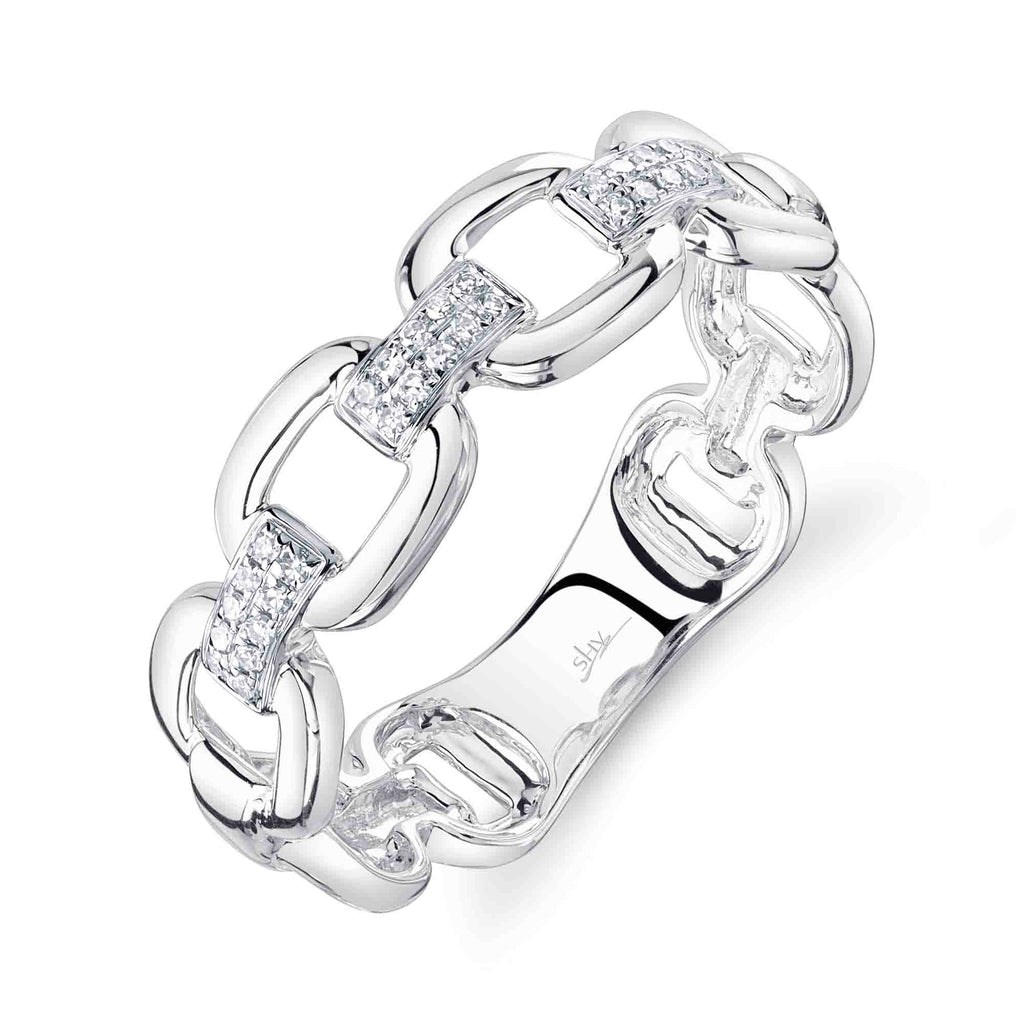 Shy Creation 0.07Ct Diamond Link Ring SC55026621