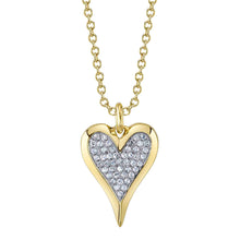 Shy Creation 0.11Ct Diamond Pave Heart Necklace SC55026670RD