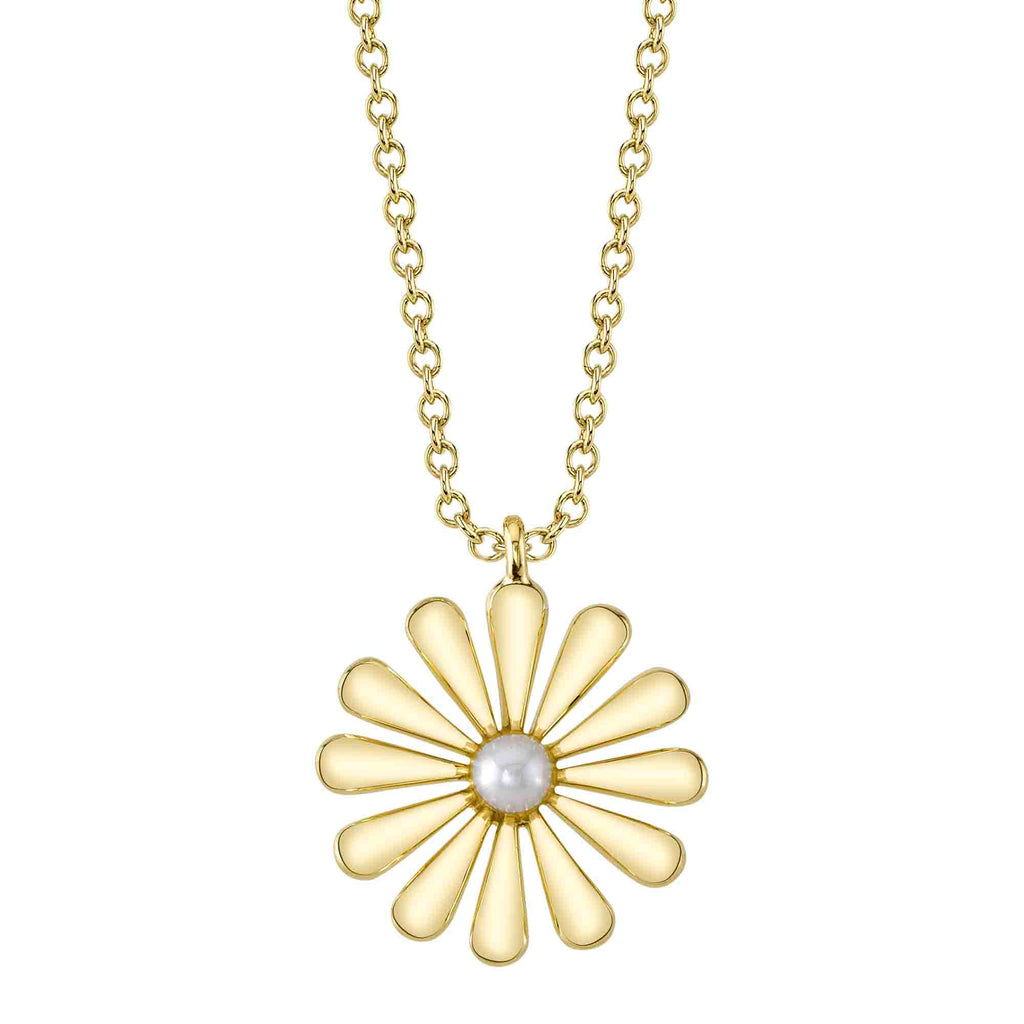 CULTURED PEARL FLOWER NECKLACE