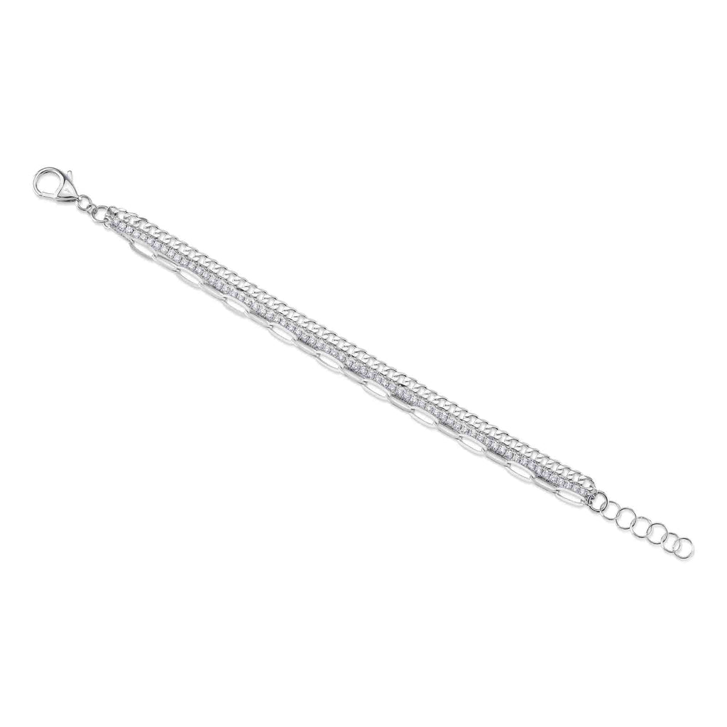 1.23CT DIAMOND TENNIS PAPER CLIP LINK BRACELET
