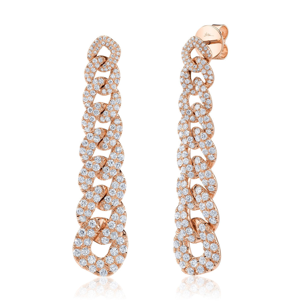3.68CT DIAMOND LINK EARRING