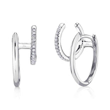 Shy Creation 0.07Ct Diamond Double Huggie Earring SC55026725