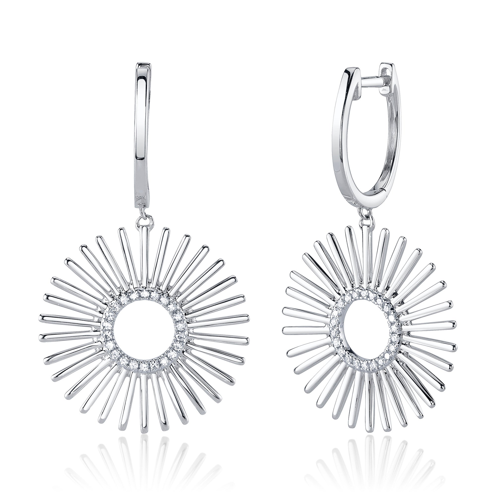 Shy Creation 0.12Ct Diamond Circle Earring SC55026758