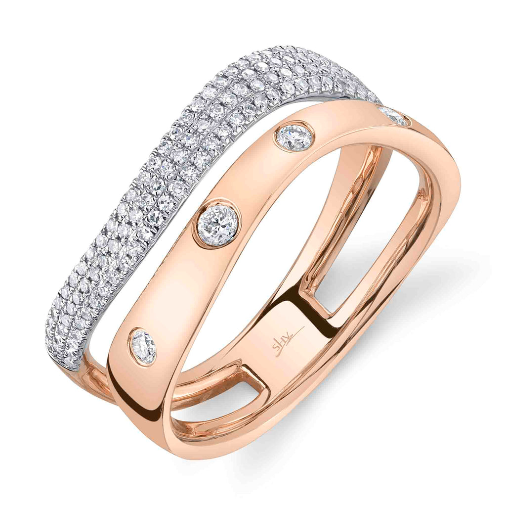 0.34CT DIAMOND PAVE RING