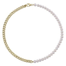 CULTURED PEARL LINK NECKLACE