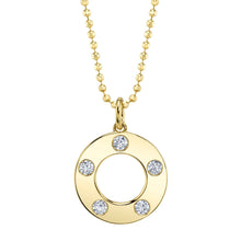 Shy Creation 0.24Ct Diamond Circle Faceted Ball Chain Necklace SC55027510