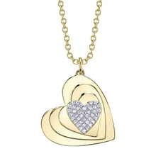 Shy Creation 0.09Ct Diamond Pave Heart Necklace SC55027576RD