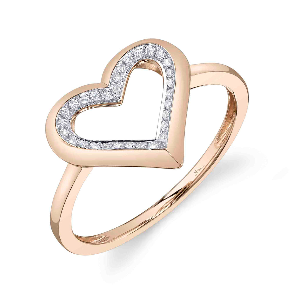 Shy Creation 0.07Ct Diamond Heart Ring SC55027789RD