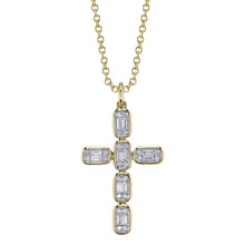 shy-creation-0-30ct-diamond-baguette-cross-necklace-sc55027791rd