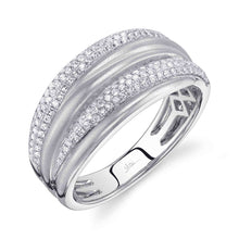0.33CT DIAMOND PAVE MATTE RING