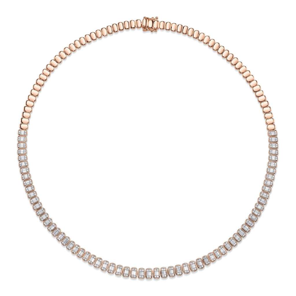 3.07CT DIAMOND BAGUETTE NECKLACE