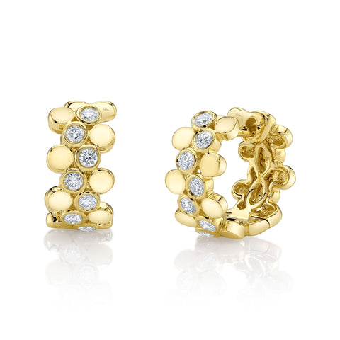 Shy Creation 0.30Ct Diamond Bezel Huggie Earring SC55028788 – AZZI