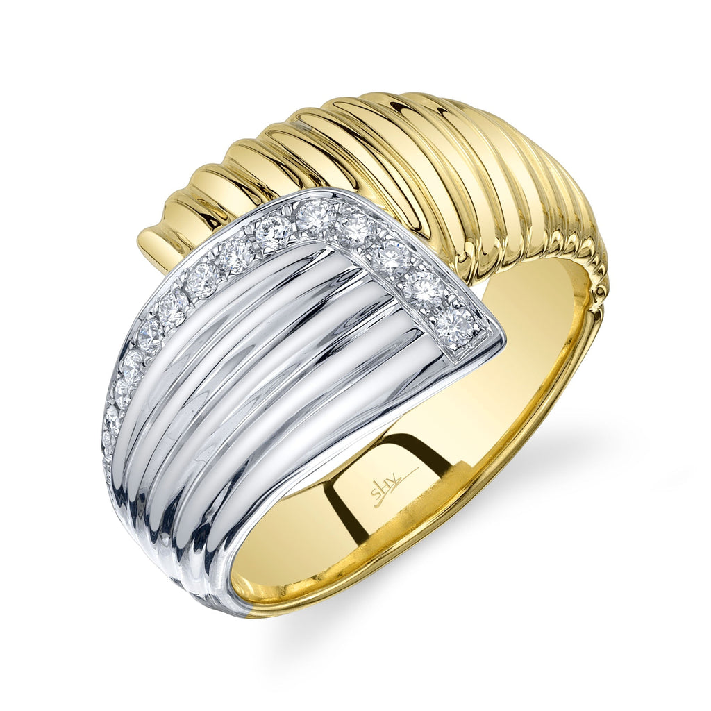 Shy Creation 0.20Ct Diamond Ribbed Ring SC55028818RD