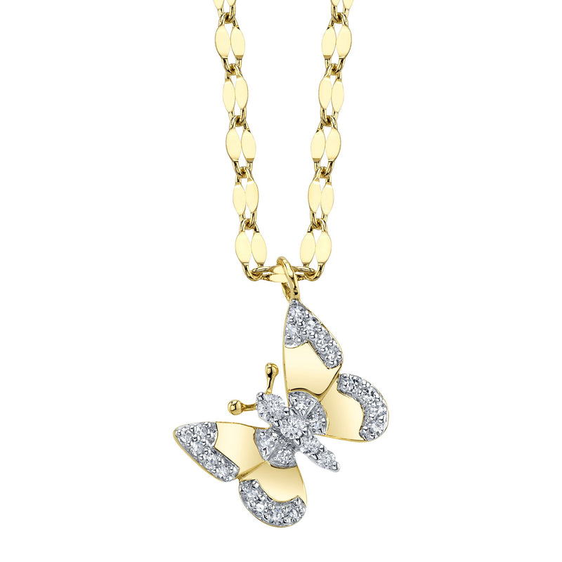 shy-creation-0-09ct-diamond-butterfly-sparkle-chain-necklace-sc55028940rd