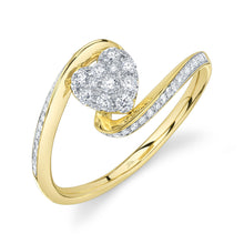 0.28CT DIAMOND PAVE HEART RING