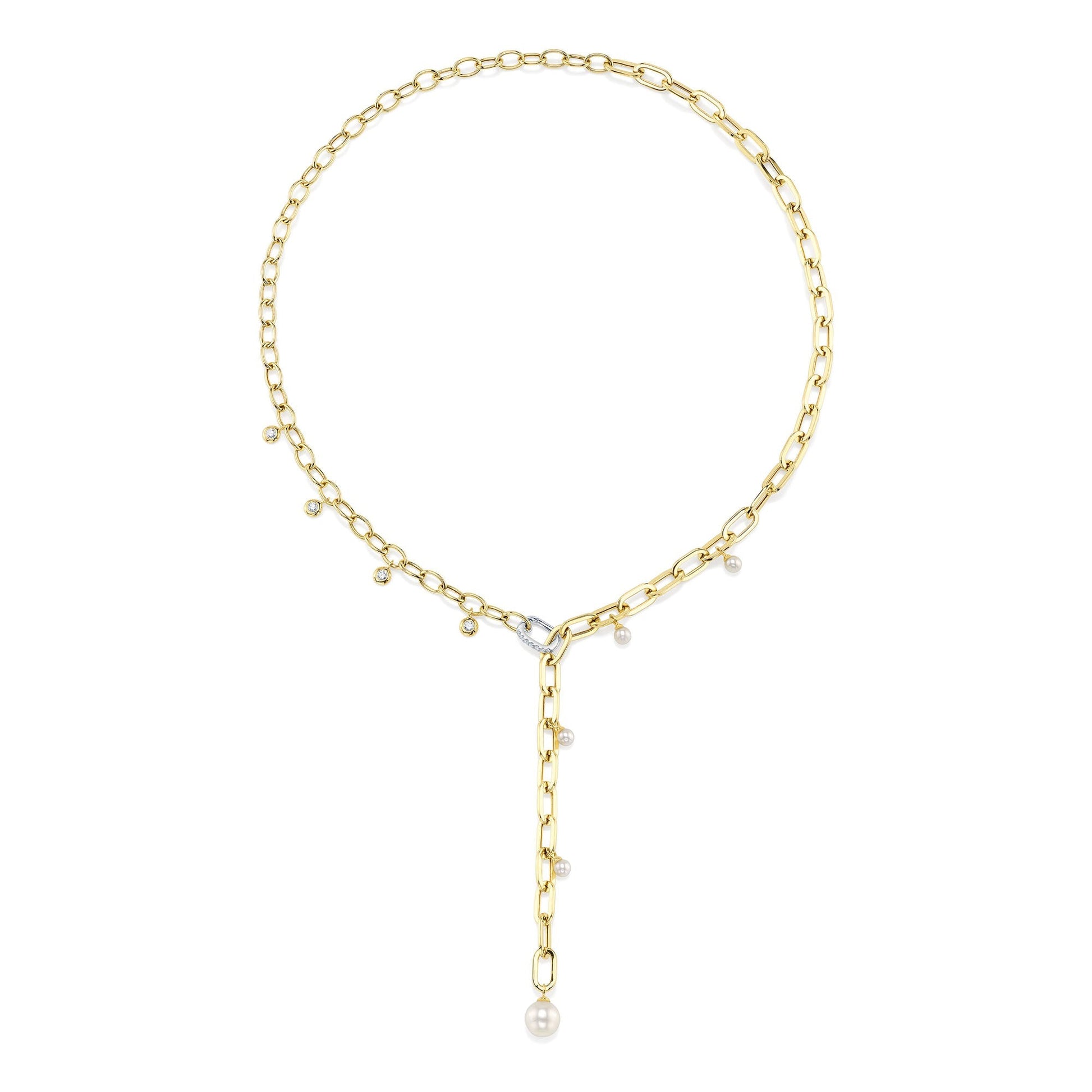 shy-creation-0-27ct-diamond-cultured-pearl-bezel-paper-clip-link-necklace-sc55029071z20