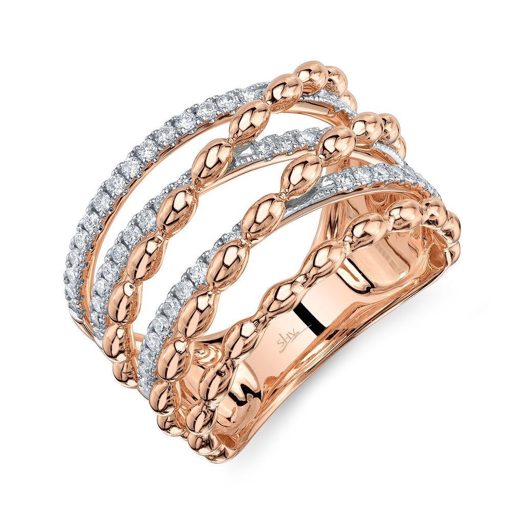 0.42CT DIAMOND BRIDGE RING