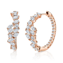 2.89CT DIAMOND MARQUISE PEAR HOOP EARRING