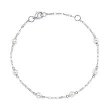 CULTURED PEARL SPARKLE CHAIN BRACELET