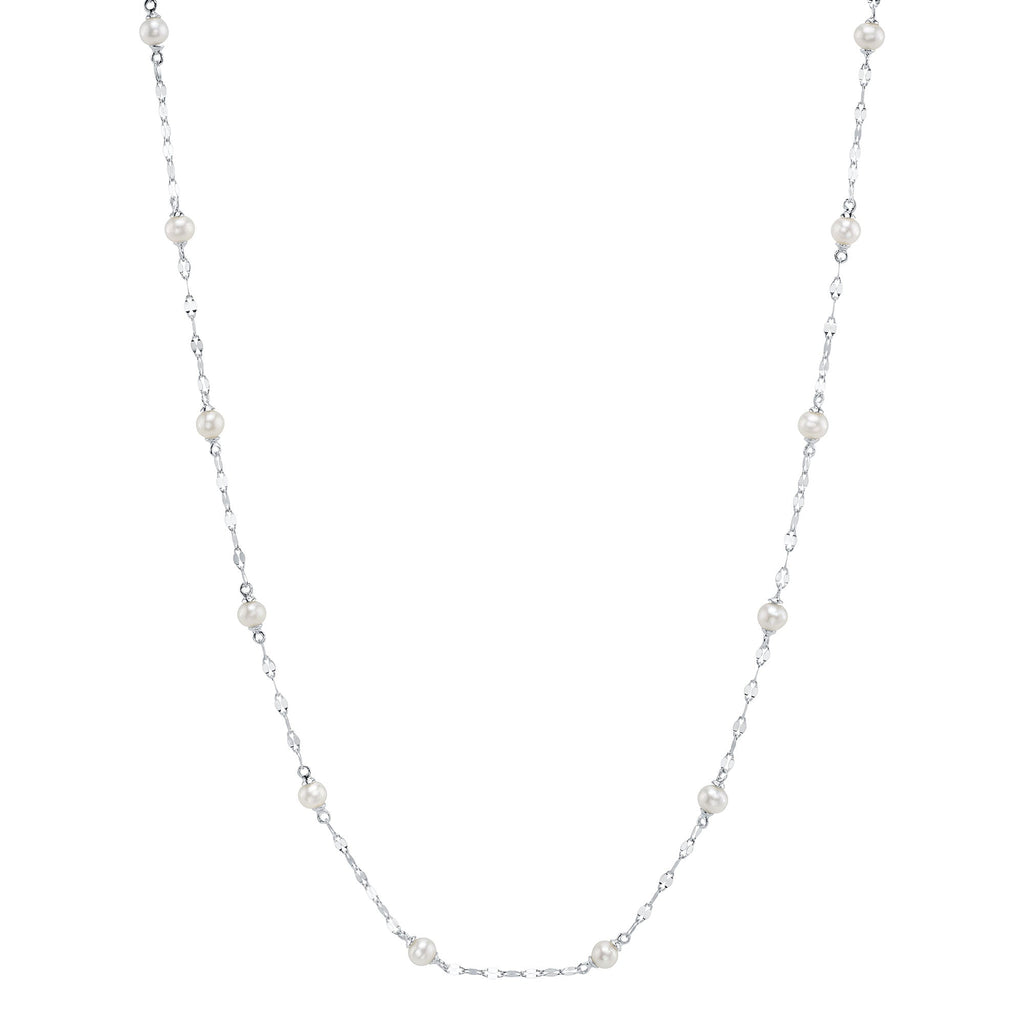 CULTURED PEARL SPARKLE CHAIN NECKLACE