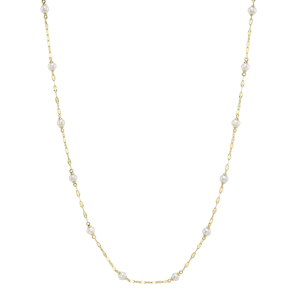 CULTURED PEARL SPARKLE CHAIN NECKLACE