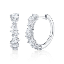 1.45CT DIAMOND MARQUISE PEAR ICY HOOP EARRING
