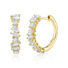 1.45CT DIAMOND MARQUISE PEAR ICY HOOP EARRING
