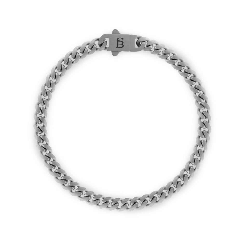 STEEL & BARNETT Svelte Stephen 5mm Chain Bracelet Silver SSTBSS/002S