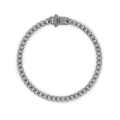 STEEL & BARNETT Svelte Stephen 5mm Chain Bracelet Silver SSTBSS/002S