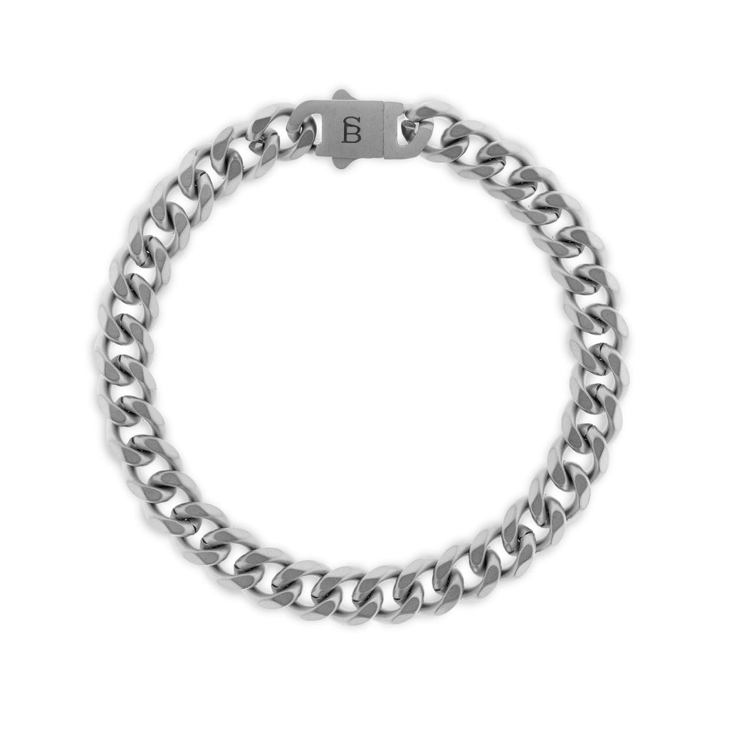 STEEL & BARNETT Valence Vic 8mm Chain Bracelet Silver SSTBVV/002M