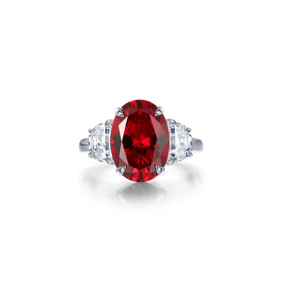 Lafonn Kaleidoscope Oval Sapphire #5 Ruby Corundum Ring SYR024RP