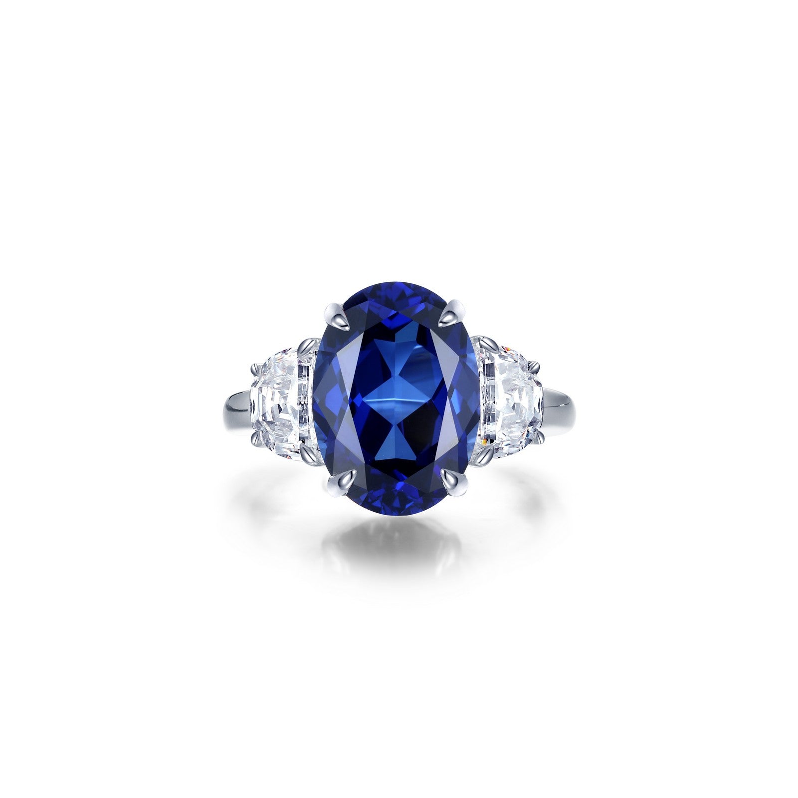Lafonn Kaleidoscope Oval Sapphire #34 Blue Corundum Ring SYR024SP