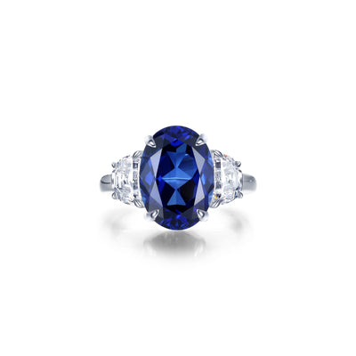 Lafonn Kaleidoscope Oval Sapphire #34 Blue Corundum Ring SYR024SP