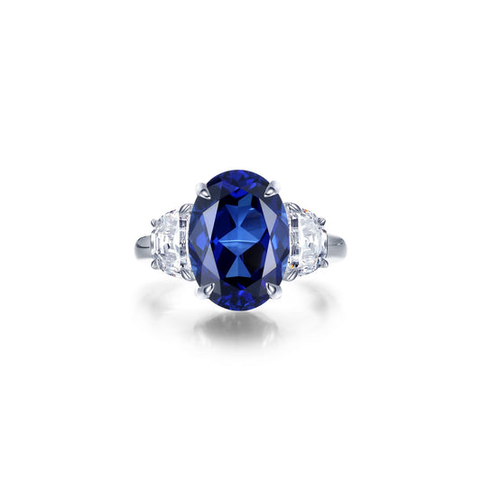 Lafonn Kaleidoscope Oval Sapphire #34 Blue Corundum Ring SYR024SP08