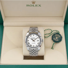 Rolex Datejust 41 White Roman Dial Jubilee Bracelet 126334
