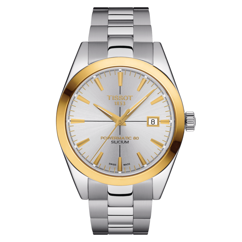 Tissot Gentleman Powermatic 80 Silicium Solid 18K Gold Bezel T927.407.41.031.01