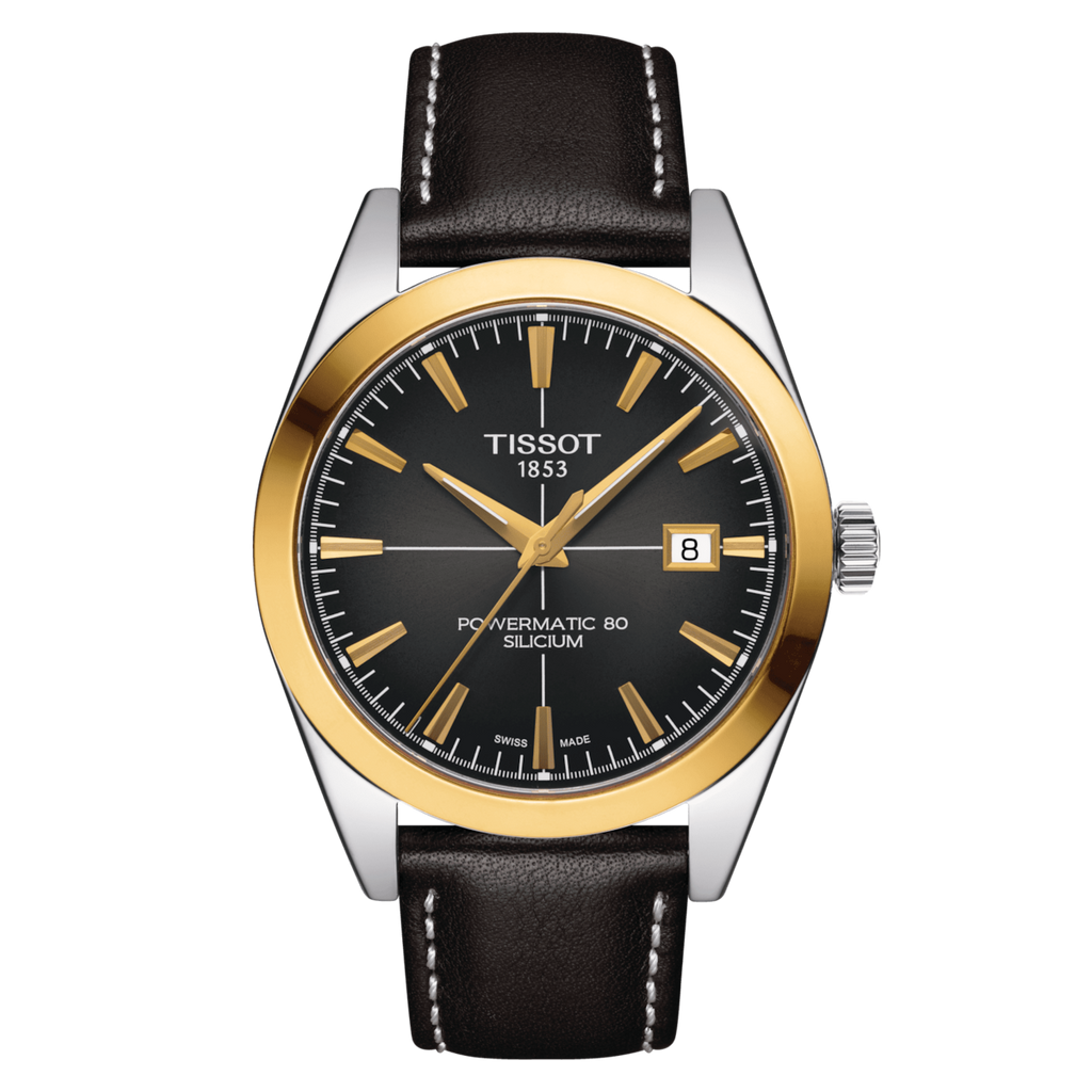 Tissot Gentleman Powermatic 80 Silicium Solid 18K Gold Bezel T927.407.46.061.01