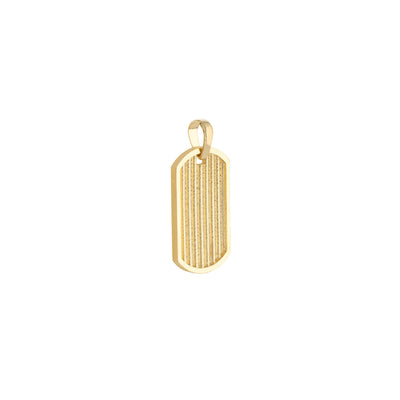 Ribbed Dog Tag Pendant