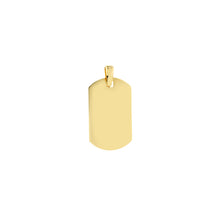 Ribbed Dog Tag Pendant