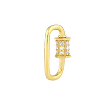 Diamond Barrel Lock Oval Clasp