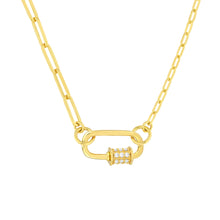 Diamond Barrel Lock Oval Clasp